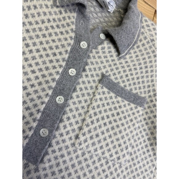 90s Y2K Outlander Studio Lambswool Angora Polo Buttons Streetwear Sweater Size M - Picture 3 of 11